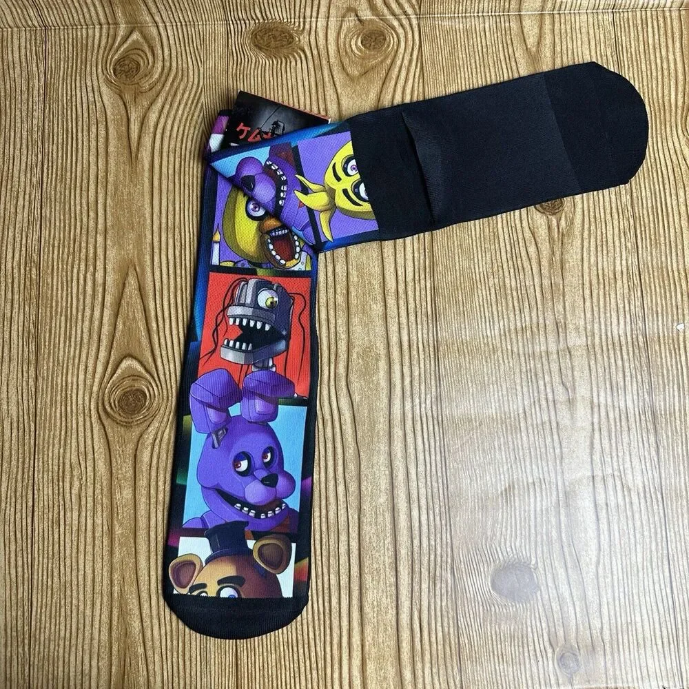 Five Night at Freddy’s Freddy Fazbear And Crew Crew Socks Unisex Midcalf FNaF‎